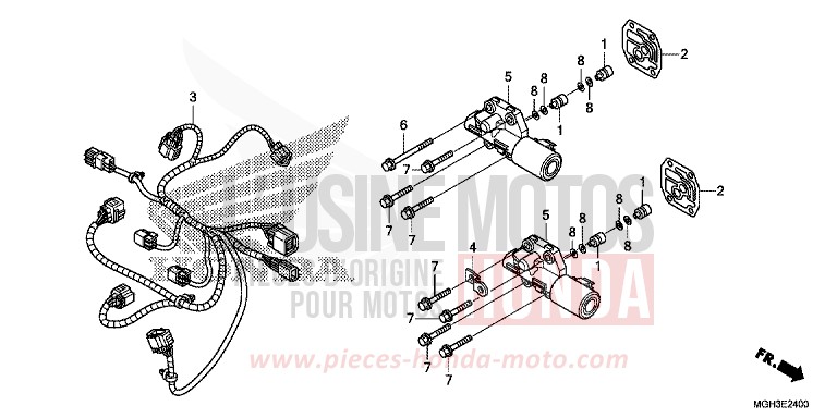 SOLENOIDE LINEAIRE de VFR1200X "Crosstourer" DCT CANDY PROMINENCE RED (R342) 2012
